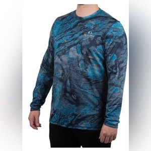 Realtree Reversible Fishing Performance UPF 30 Long Sleeve Shirt Sz Small